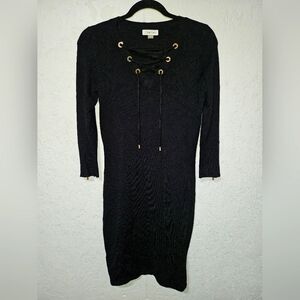 Calvin Klein Long-Sleeve Knitted Tunic Black Small
